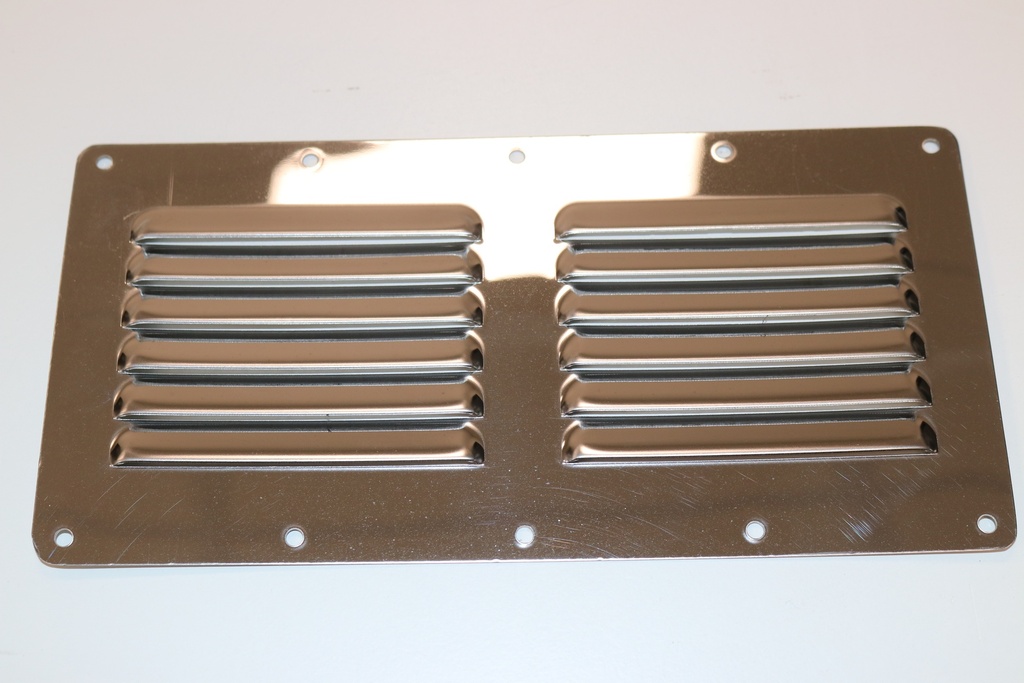 Grille de ventilation inox dim 230x115 mm