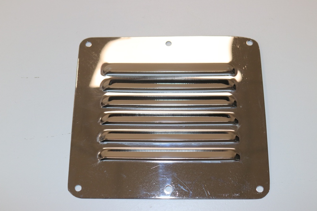 Grille de ventilation dim. 127 x 115 x 1 mm. Inox